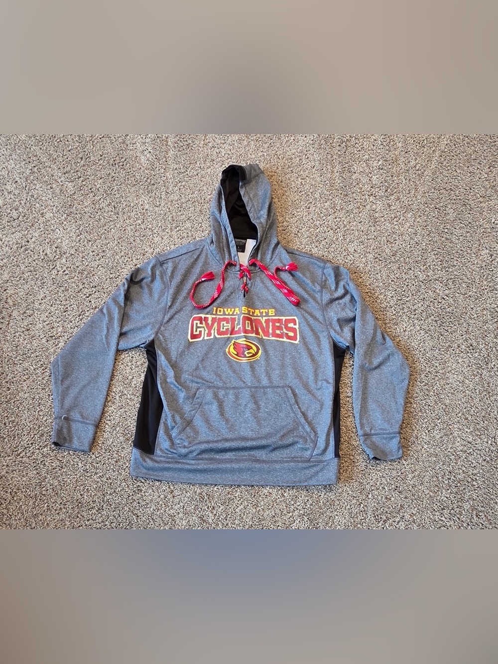 Men’s Large Signature Gray Iowa State Hooded Sweatshirt